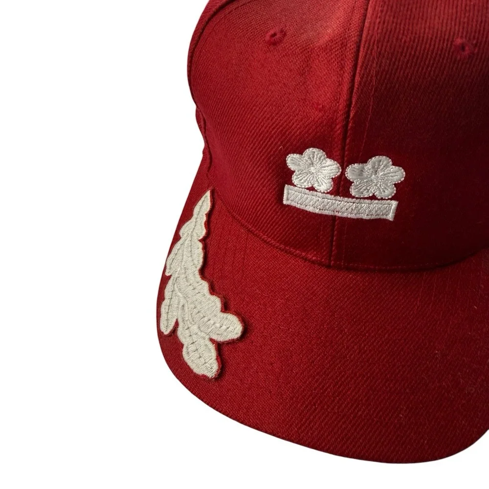 South Vietnam ARVN Military Rank Insignia Red Snapback Hat Floral